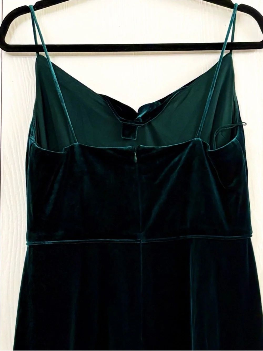 Adrianna Papell Emerald Green Velvet Cowl Neck Maxi Dress
